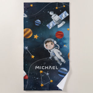 Toalha De Praia Shuttle do Astronauta Espacial Exterior Personaliz
