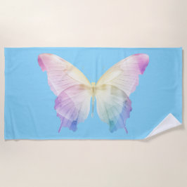 Toalha De Praia Silhueta borboleta em cores