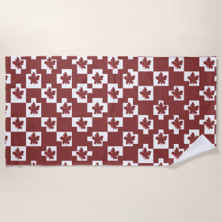 Toalha De Praia Silhueta de flores em padrão.