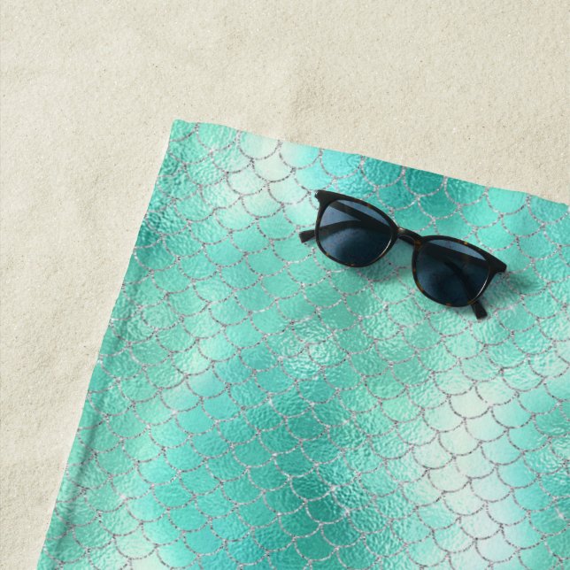 Toalha De Praia Silver Mint Mermaid (In Situ)