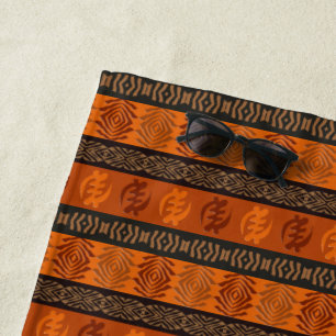 Toalha De Praia Símbolos étnicos de Adinkra do africano