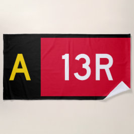 Toalha De Praia Sinal de ponto de retenção A13R