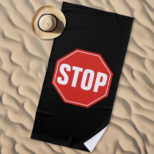 Toalha De Praia Sinal de STOP (Criador carregado)