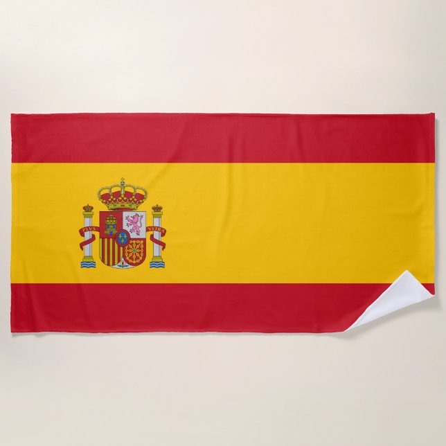 Toalha De Praia Sinalizador de espanha - Bandera de Espana (Frente)
