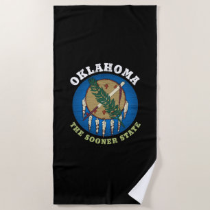 TOALHA DE PRAIA SINALIZADOR ESTADUAL OKLAHOMA SOONER