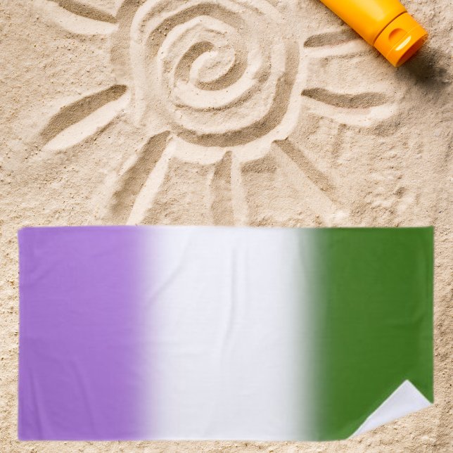 Toalha De Praia Sinalizador Gradient Genderqueer Pride - Sinalizad (Criador carregado)