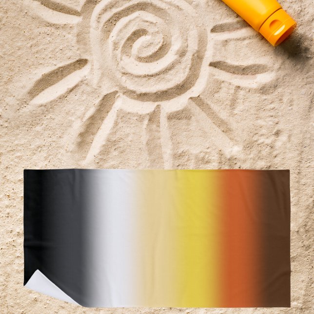 Toalha De Praia Sinalizador Gradiente do Ordenamento do Urso Gay - (Criador carregado)