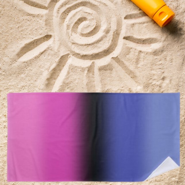 Toalha De Praia Sinalizador Gradual do Orgulho Omnissexual - Sinal (Criador carregado)