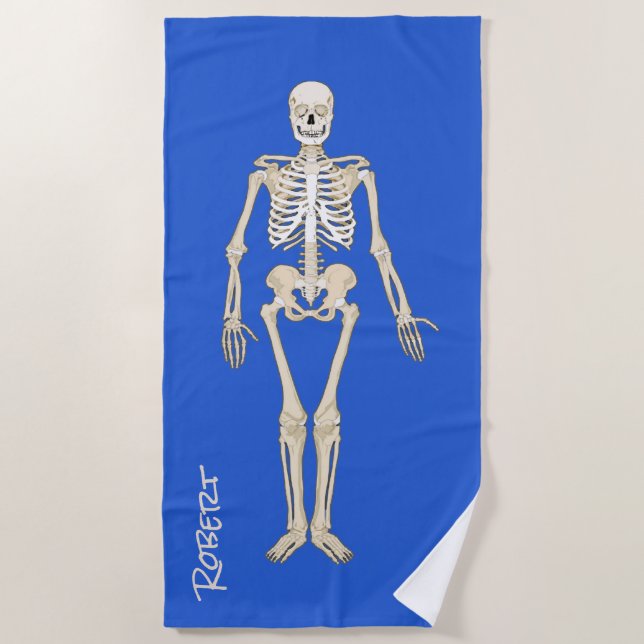 Toalha De Praia Skeleton Personalised Beach Towel (Frente)