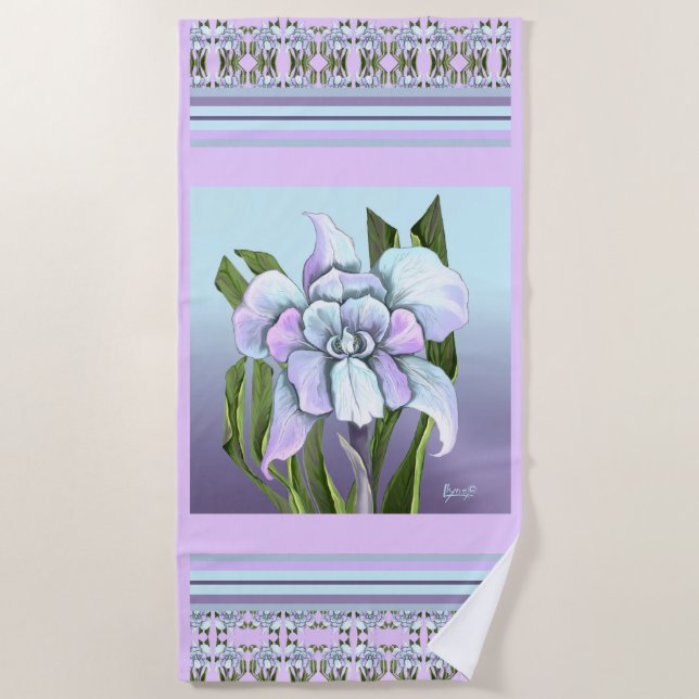Toalha De Praia Smeraldo Flower Beach Towel (Frente)
