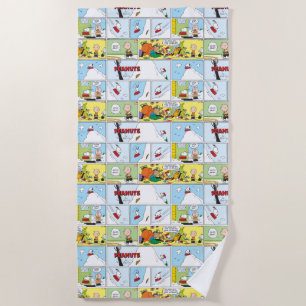 Toalha De Praia Snoopy Sled Riding Comida Dish