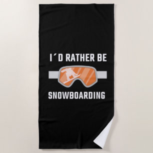Toalha De Praia Snowboard - Eu Preferencialmente Snowboard