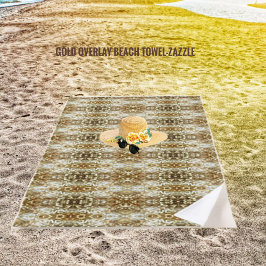 Toalha De Praia Sobreposição Dourada
