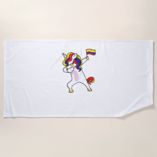 Toalha De Praia Soccer Unicorn Colombia Jersey Design Colombian Fo