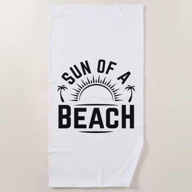 Toalha De Praia Sol De Uma Praia (Frente)