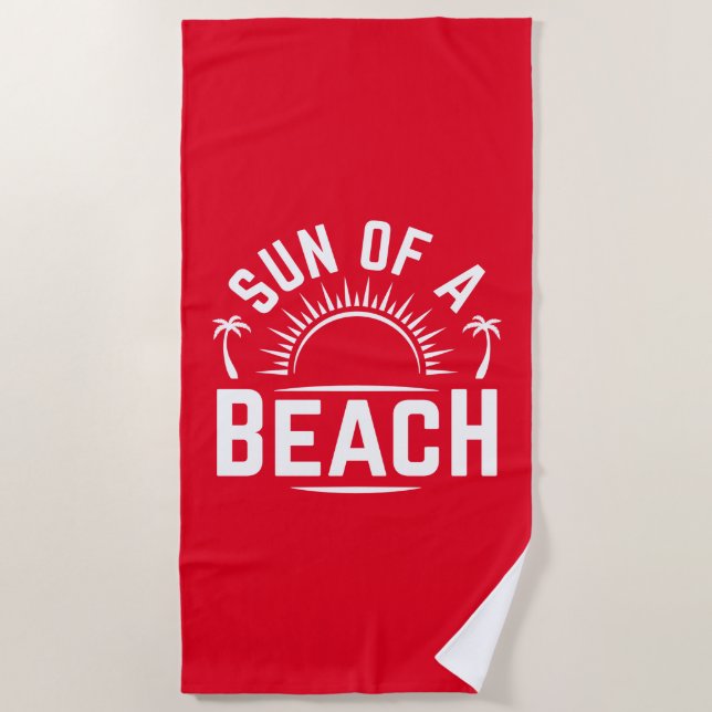 Toalha De Praia Sol De Uma Praia (Frente)