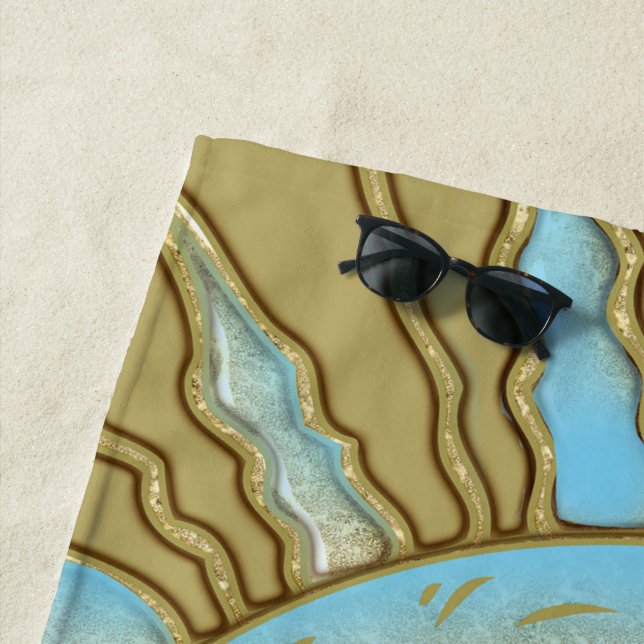 Toalha De Praia Sol sorridente de verão | Beach Towel (In Situ)