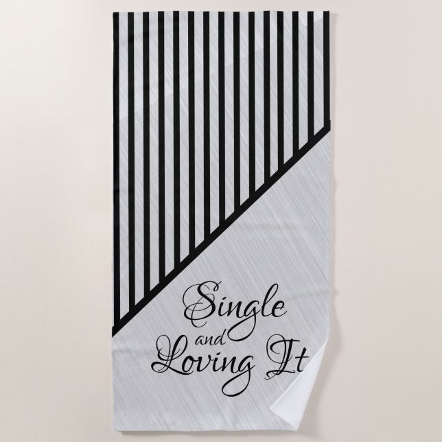 Toalha De Praia Solteiro e Adorando-a Arte Moderna (Frente)