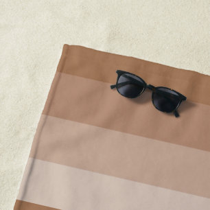 Toalha De Praia Sombras das faixas castanhas