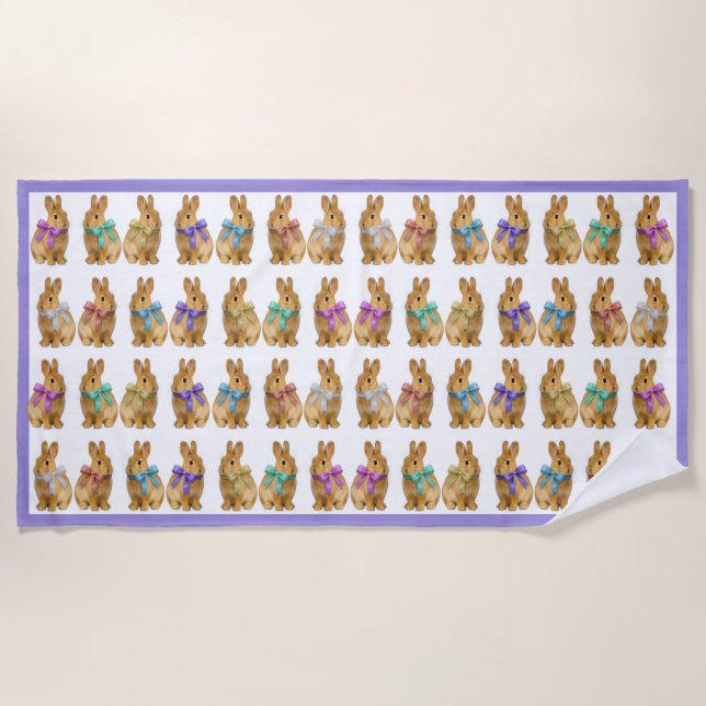 Toalha De Praia Some bunny loves me! Beach Towel (Frente)