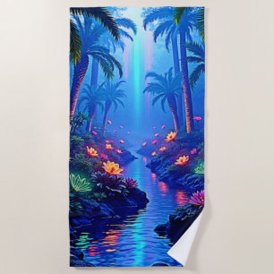 Toalha De Praia Sonho de Floresta Fluvial Encantada