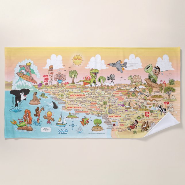 Toalha De Praia Soquete de praia Sunset SoCal (Frente)