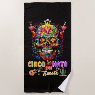 Toalha De Praia Sorriso de Cinco De Mayo