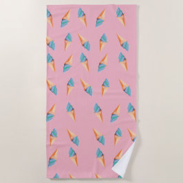 Toalha De Praia Sorvete cones Beach Towel