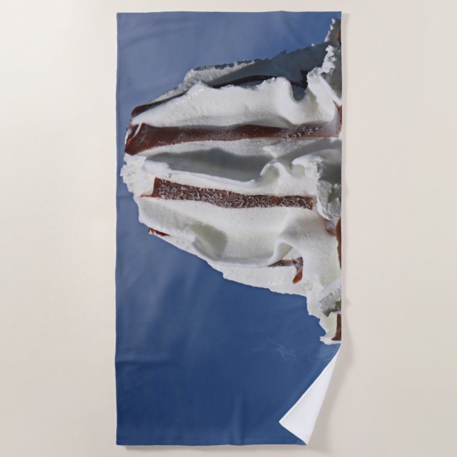 Toalha De Praia Sorvete delicioso na fotografia do céu (Frente)