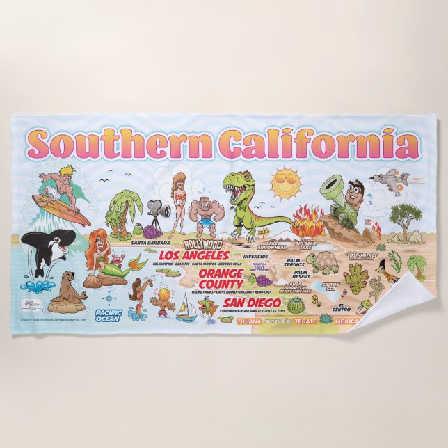 Toalha De Praia South California Beach Blanket (Frente)