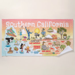 Toalha De Praia South California Sunset Beach Towel