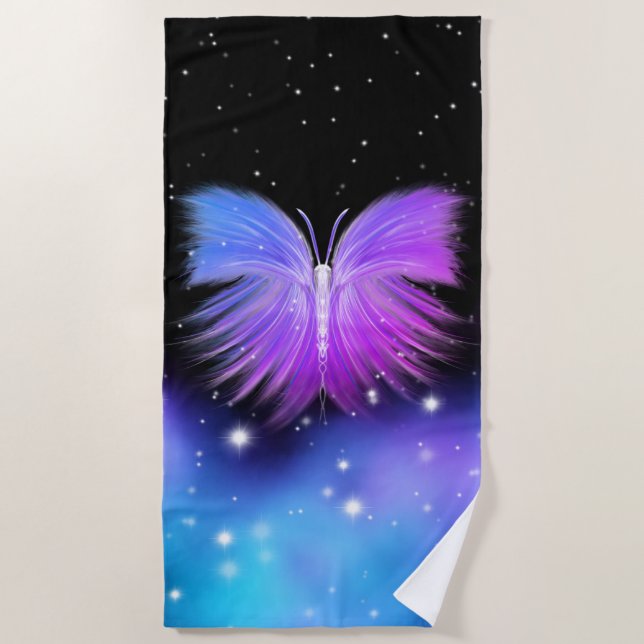 Toalha De Praia Space Fantasy Butterfly Cosmmic (Frente)