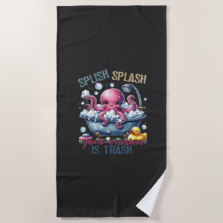 Toalha De Praia Splash Splash Sua Opinião é Lixo