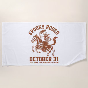 Toalha De Praia Spooky Rodeo Halloween 31 de outubro