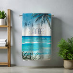 Toalha De Praia Sra. Newlywing Noord Monograma Watercolor Seascape<br><div class="desc">Este design pode ser personalizado na área fornecida pela alteração da foto e/ou do texto. Ou pode ser personalizado escolhendo o clique para personalizar outra opção e excluir ou alterar a cor do plano de fundo, adicionar texto, alterar a cor ou o estilo do texto ou excluir o texto de...</div>