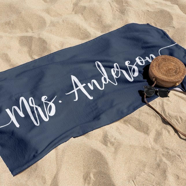 Toalha De Praia Sra. Nova Noiva Casamento Lua de Mel (Criador carregado)