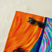 Starry Sunset Beach Towel pela Florida Girl