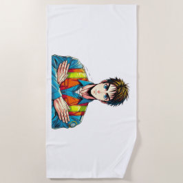 Toalha De Praia Strandtuch mit Manga-Sicherheitsfachmann