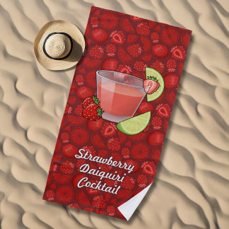 Toalha De Praia Strawberry Daiquiri Beach Towel