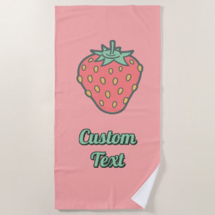 Toalha De Praia Strawberry Icon Beach Towel