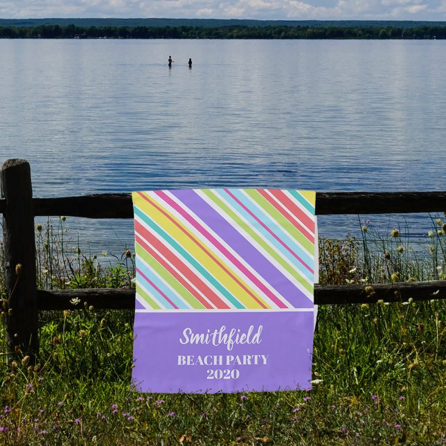 Toalha De Praia Stripes multicolorido personalizadas (Criador carregado)