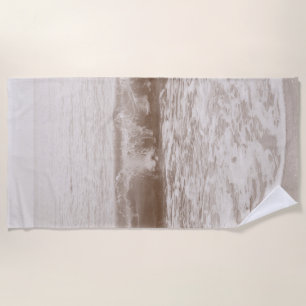 Toalha De Praia Suave bege Oceano Atlântico Bliss 2 #ocean #art