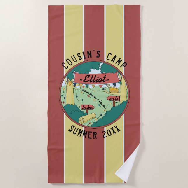 Toalha De Praia Summer Camp Beach Towel Personalize (Frente)