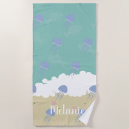 Toalha De Praia Summer Jellyfish Sand Name Beach Towel