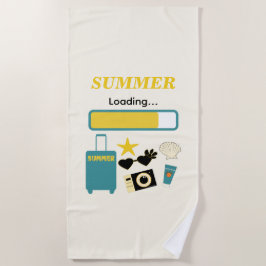Toalha De Praia Summer Loading Yellow Beach Towel