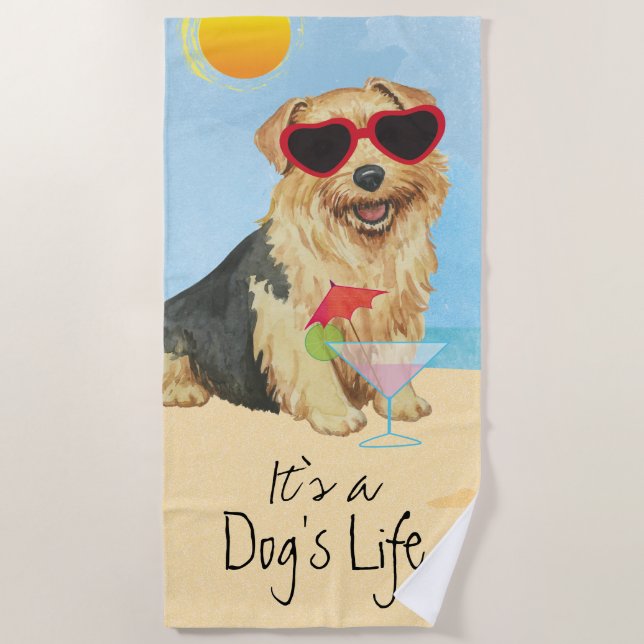 Toalha De Praia Summer Norfolk Terrier Beach Towel (Frente)