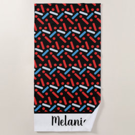 Toalha De Praia Summer Sprinkles Bold Name Beach Towel