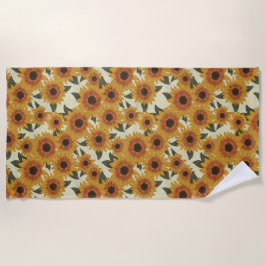 Toalha De Praia Summer Sunflowers