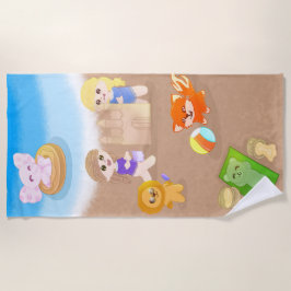 Toalha De Praia Summer Time Toys Beach Towel For Kids