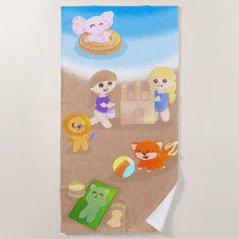 Toalha De Praia Summer Time Toys Beach Towel For Kids
